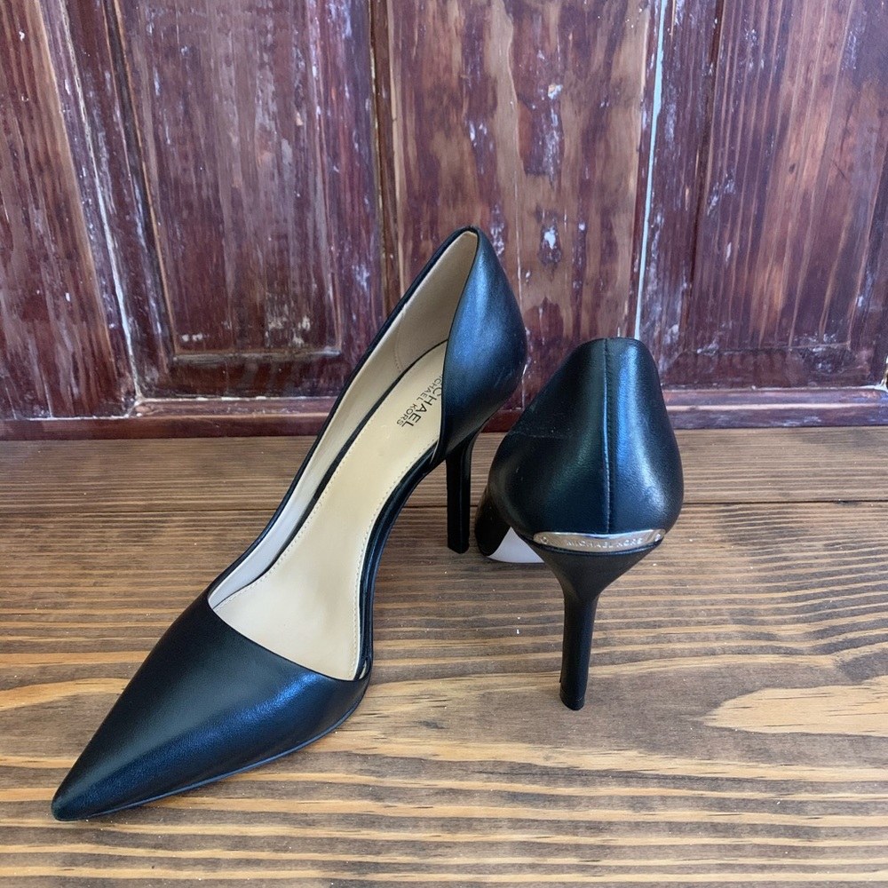 Black Michael Kors shoes with silver logo on heel-PLEASE READ